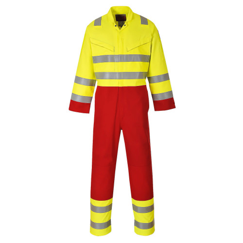 Portwest FR90 Hi-Vis Bizflame Coverall, Yellow