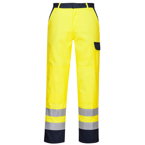 Portwest FR92 Bizflame Hi-Vis Work Trousers, Yellow