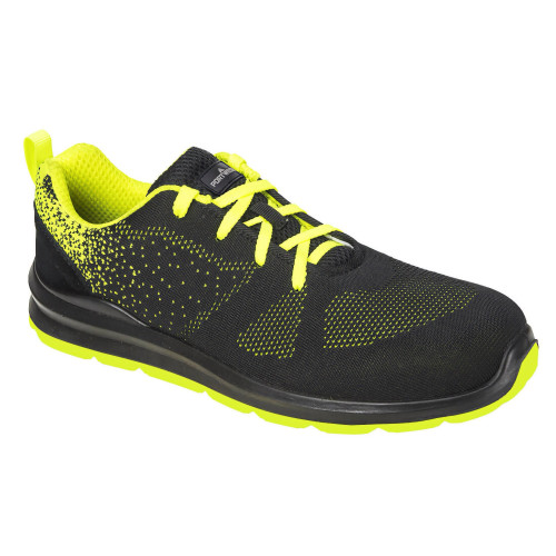 Portwest FT25 Steelite Aire Trainer S1P Shoe, Black/Green Portwest FT25 Steelite Aire Trainer S1P Shoe, Black/Green