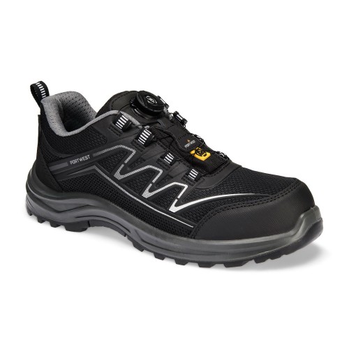 Portwest FT32BKR KPU and Mesh Composite Safety Trainer S1PS ESD (Black/Grey) Portwest FT32BKR KPU and Mesh Composite Safety Trainer S1PS ESD (Black/Grey)