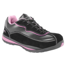 Portwest FW39 Women's Steelite S1P HRO Shoe, Black/Pink