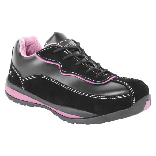 Portwest FW39 Women's Steelite S1P HRO Shoe, Black/Pink Portwest FW39 Women's Steelite S1P HRO Shoe, Black/Pink