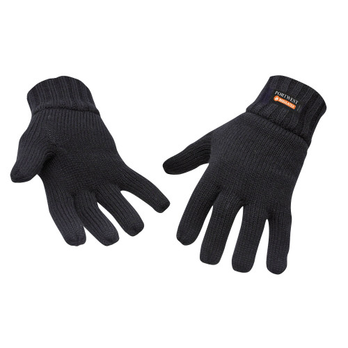 Portwest GL13 Insulated Knit Glove, Black
