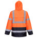 Portwest H443 Classic Two-Tone Jacket - Hi-Vis Waterproof, Orange/Navy