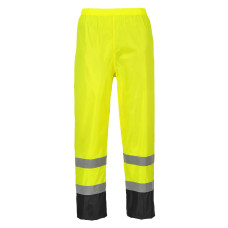 Portwest H444 Classic Two-Tone Trousers - Hi-Vis Waterproof, Yellow/Black