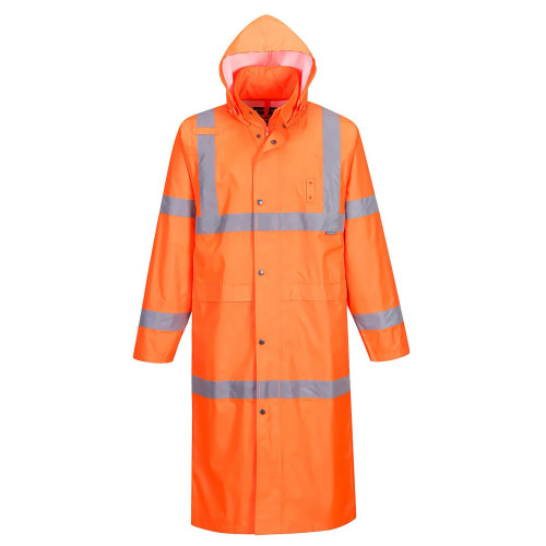Portwest H445 Raincoat 122cm - Hi-Vis, Orange Portwest H445 Raincoat 122cm - Hi-Vis, Orange