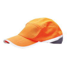 Portwest HB10 Hi-Vis Peaked Cap, Orange/Navy