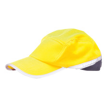 Portwest HB10 Hi-Vis Peaked Cap, Yellow/Navy Blue
