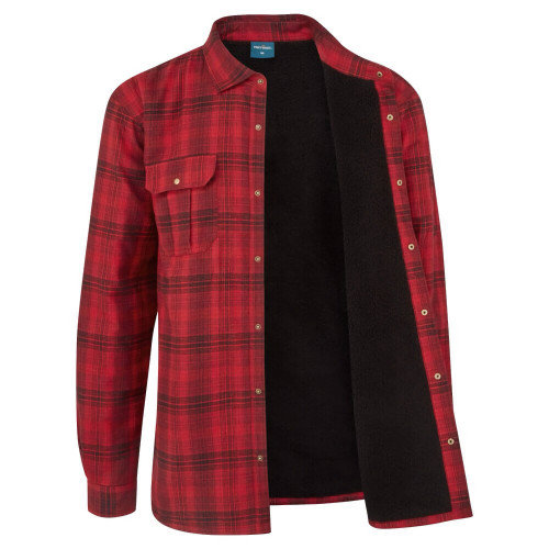 Portwest KA313RER KA3 Camicia a quadri foderata in sherpa