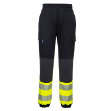 Portwest KX341 PW3 Hi-Vis Flexi Class 1 Jogger Pants, Black/Yellow