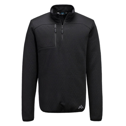 Portwest KX376BKR KX3 Textured 1/4 zip sweatshirt