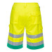 Portwest L043 High Visibility Lightweight Poly-Cotton Bermuda Shorts, Yellow/Teal