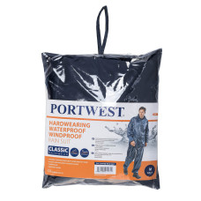 Portwest L440 Essentials Waterproof Suit (2-Piece Suit), Navy Blue