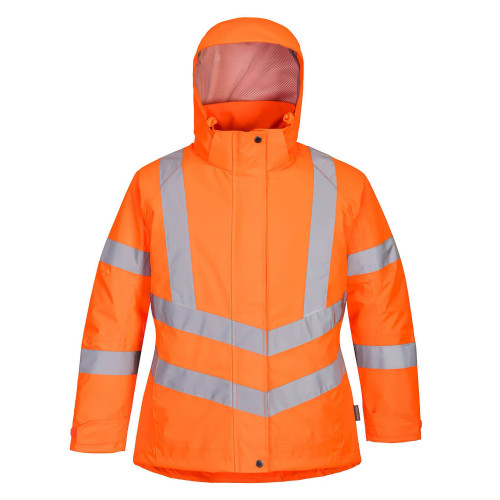 Portwest LW74 Women's Hi-Vis Winter Jacket, Orange