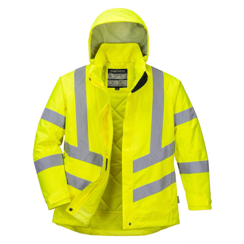 Portwest LW74 Women's Hi-Vis Winter Jacket, Yellow