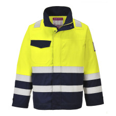 Portwest MV25 Modaflame Hi-Vis Jacket, Yellow/Navy