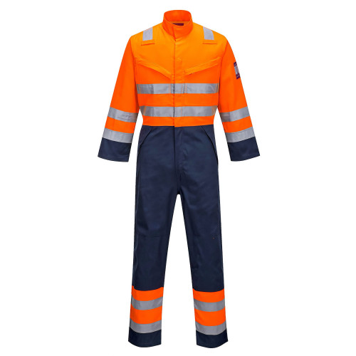 Portwest MV29 Tuta Modaflame RIS Navy/Orange, Arancione/Blu navy Portwest MV29 Tuta Modaflame RIS Navy/Orange, Arancione/Blu navy