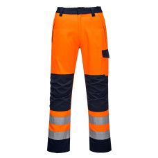 Portwest MV36 Modaflame RIS Trousers Orange/Navy, Orange/Navy Blue