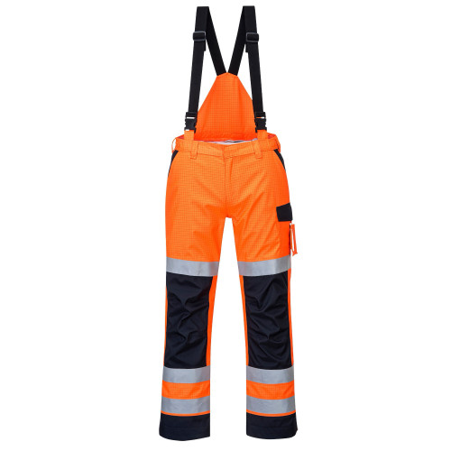 Portwest MV71 Modaflame Waterproof Multi-Standard Arc Flash Trouser, Orange/Navy
