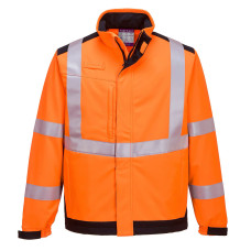 Portwest MV72 Softshell Modaflame multi norma Arco elettrico, Arancione/Blu navy