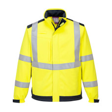 Portwest MV72 Softshell Modaflame multi norma Arco elettrico, Giallo/Blu navy