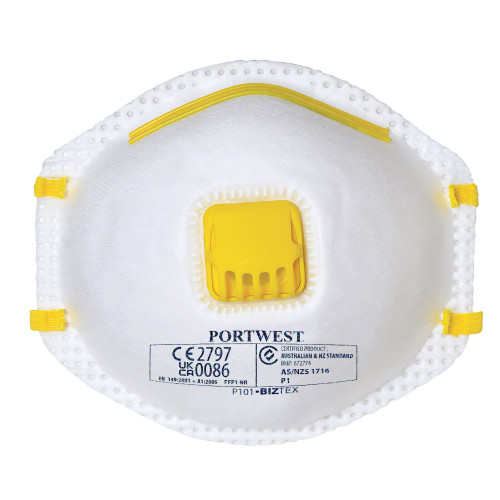 Portwest P101 MASCHERINA FFP1 CON VALVOLA, Bianco