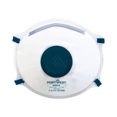 Portwest P203 FFP2 Dolomite Mask with Valve, White