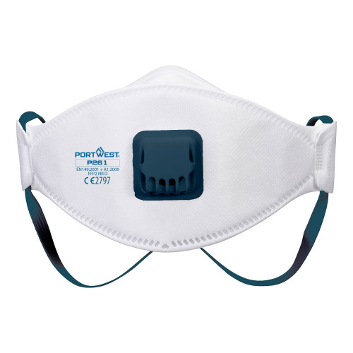 Portwest P261WHR FFP2 Dolomite Valved Mask – Pack of 11