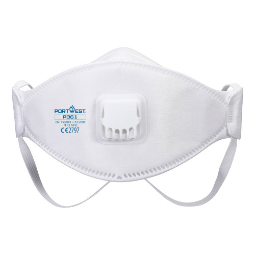 Portwest P361WHR Mascherina FFP3 Dolomia con Valvola – Confezione da 10