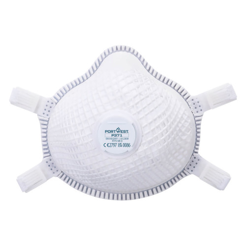 Portwest P371 MASCHERINA ERGONET FFP3 DOLOMIA CON VALVOLA, Bianco