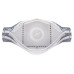 Portwest P392 EAGLE FFP3 Respiratore piatto pieghevole al carbonio con valvola ( Pk10 ), Bianco