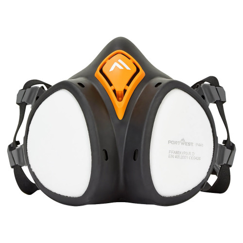 Portwest P441 ABEK1P3 Semimaschera pronta all'uso, Nero
