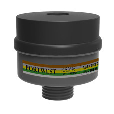 Portwest P976 ABEK2P3 Combination Filter Universal Fit (Pk4), Black