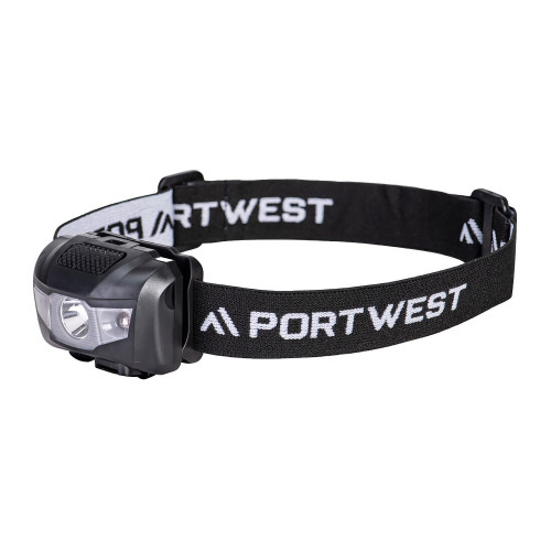 Portwest PA71 USB Rechargeable Head Torch, Black