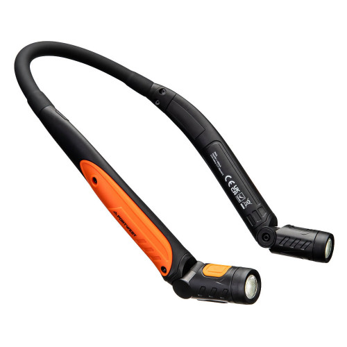 Portwest PA73 USB Rechargeable LED Neck Lamp, Black/Orange