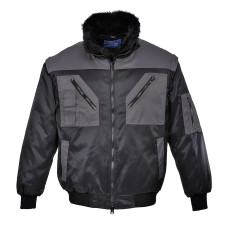 Portwest PJ20 Giacca Pilot Bicolore, Nero/Grigio