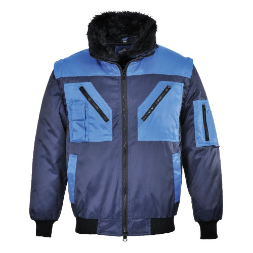 Portwest PJ20 Two-Tone Pilot Jacket, Navy Blue