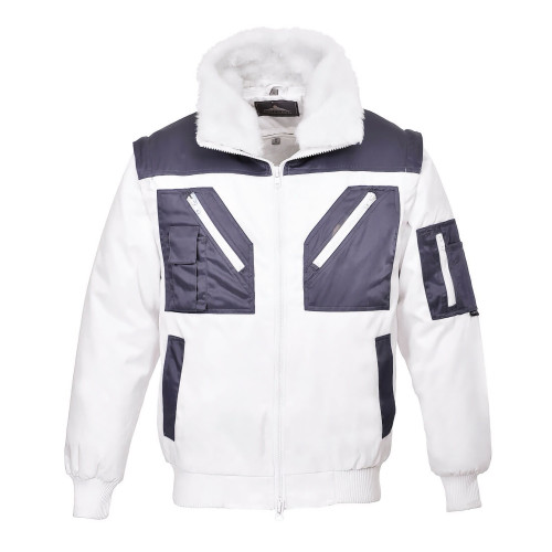 Portwest PJ20 Two-Tone Pilot Jacket, White