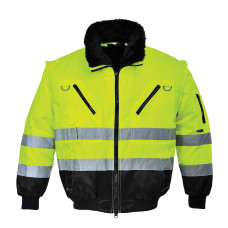 Portwest PJ50 Giacca Pilot Hi-Vis 3 in-1, Giallo/Nero