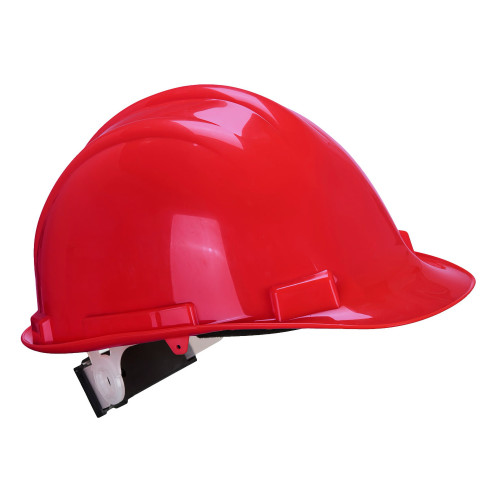 Portwest PS57 Expertbase Ratchet Helmet, Red