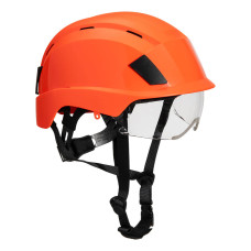 PORTWEST PS80 Helmet with integrated visor, Orange