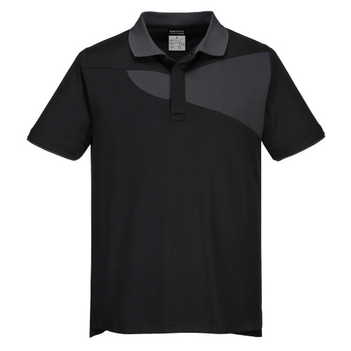 Portwest PW210 PW2 Polo S/S, Black/Grey