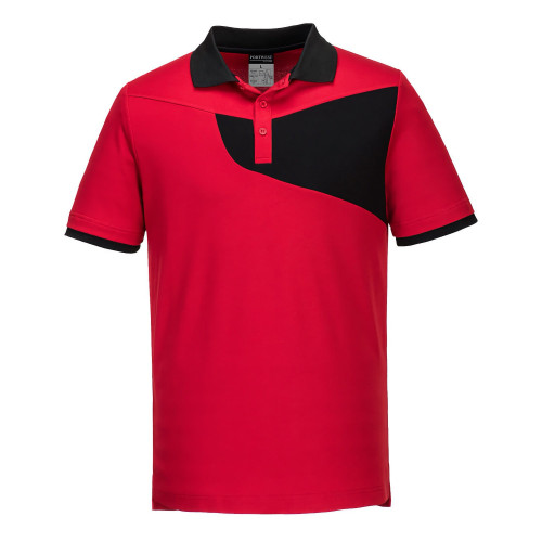 Portwest PW210 PW2 Polo S/S, Red/Black