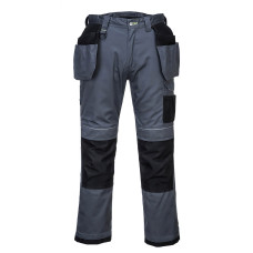 Portwest PW305 PW3 Stretch Holster Work Trousers, Grey/Black