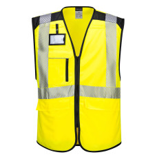 Portwest PW309 PW3 Hi-Vis Executive Vest, Yellow/Black