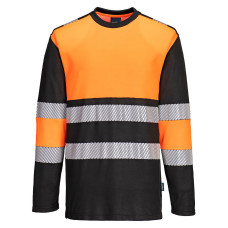 Portwest PW312 PW3 Hi-Vis T-shirt Class 1 M/L, Orange/Black