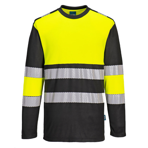 Portwest PW312 PW3 Hi-Vis T-shirt Class 1 M/L, Yellow/Black