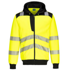 Portwest PW327 PW3 Hi-Vis Hooded Sweatshirt, Yellow/Black