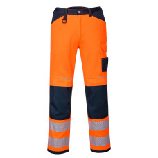 Portwest PW340 PW3 Hi-Vis Trousers, Orange/Navy