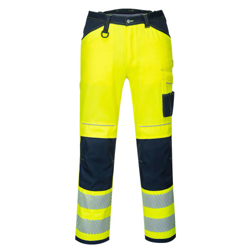 Portwest PW340 PW3 Hi-Vis Trousers, Yellow/Navy